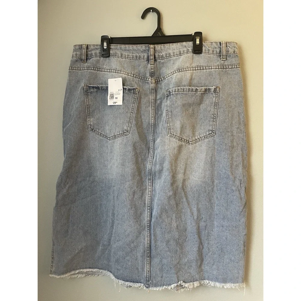 FOREVER 21 Midi Denim Jean Skirt Womens‎ Y2K 1XL